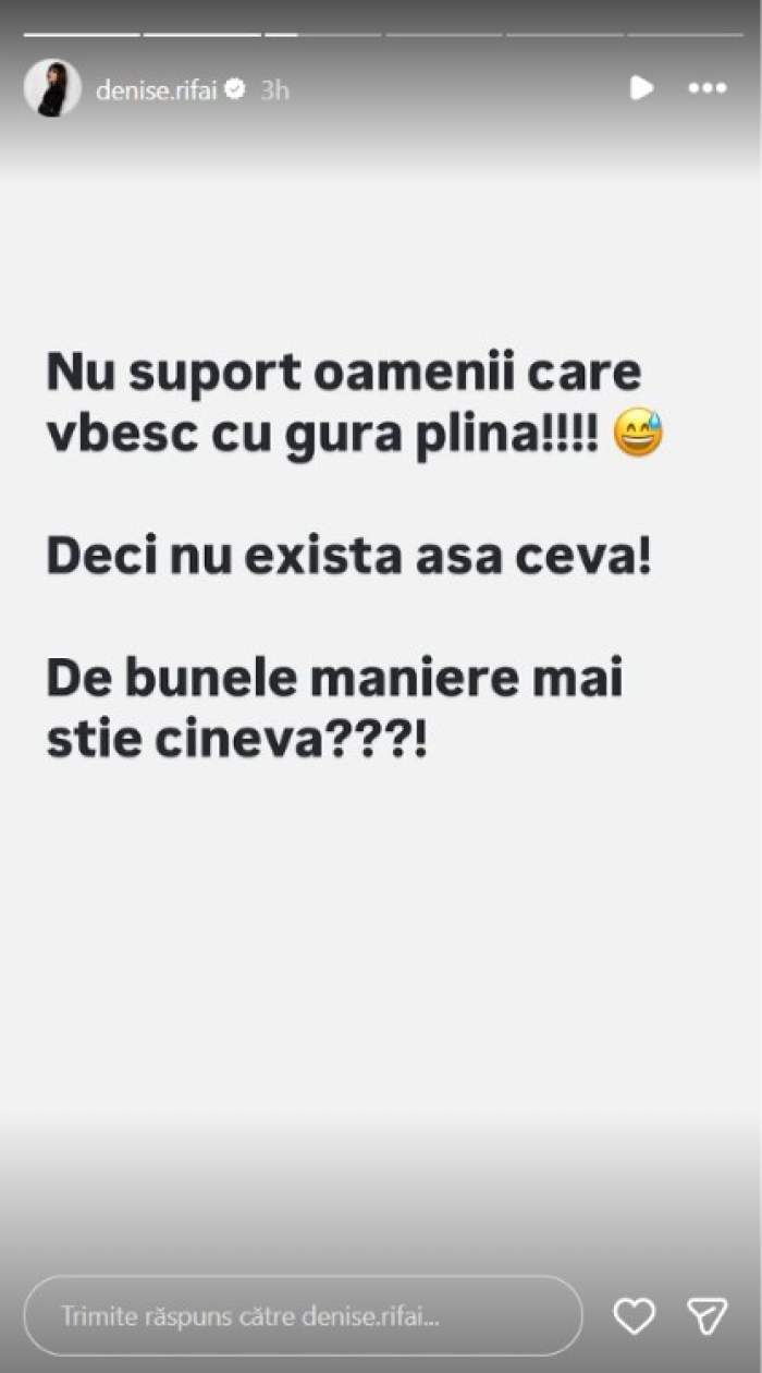 Ce nu suportă deloc Denise Rifai. Prezentatoarea le-a vorbit fanilor despre bunele maniere