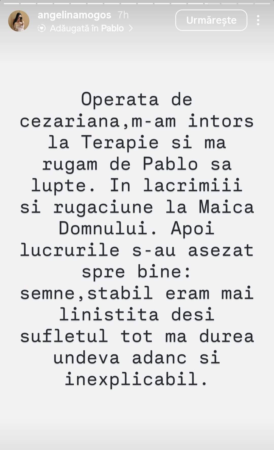 Fiica lui Adrian Mogoș a născut! Angelina a vorbit pentru prima dată despre clipele prin care a trecut: ”Am dormit o lună în fața spitalului”