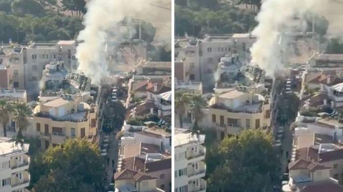 Colaj foto cu explozia din Grecia