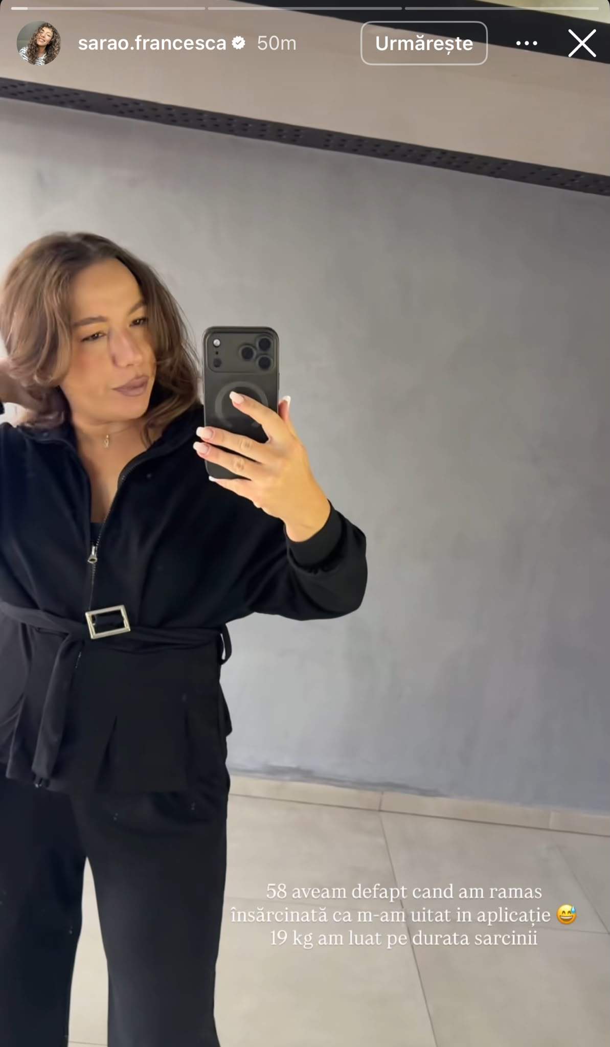Francesca Sarao, la mai bine de o săptămână de când a născut