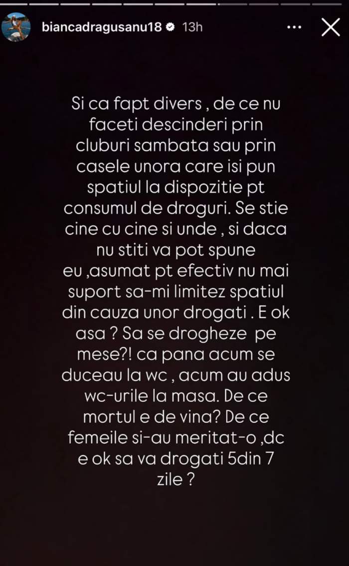 Mesajul Biancăi Drăgușanu