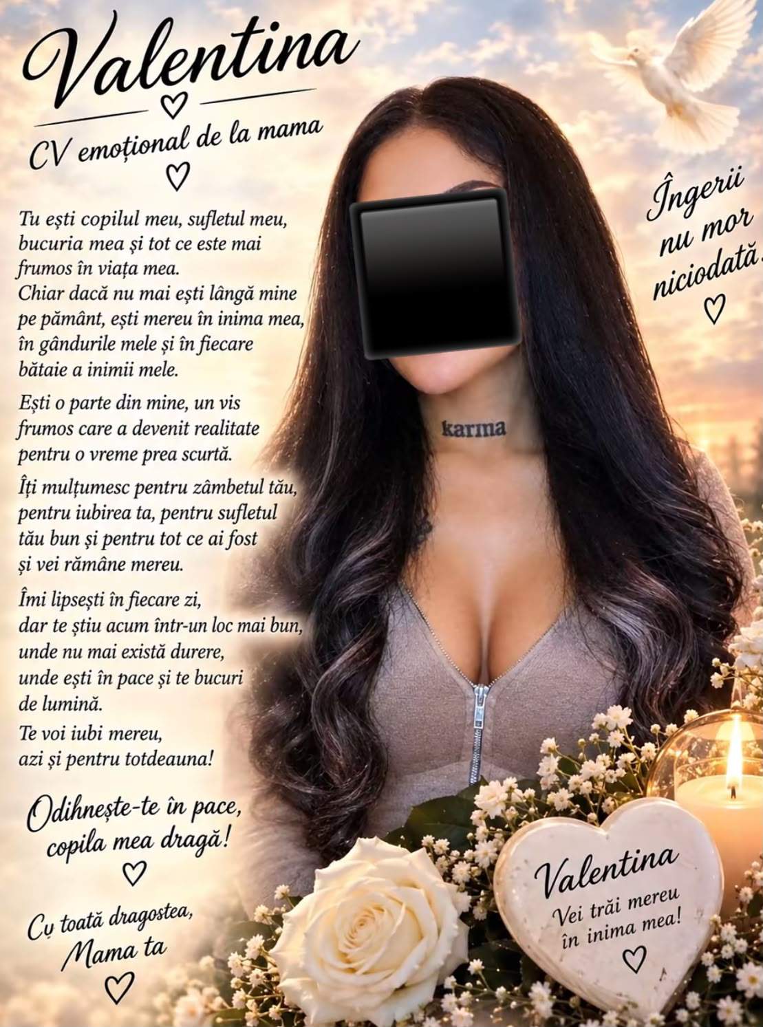Mesajul mamei Valentinei