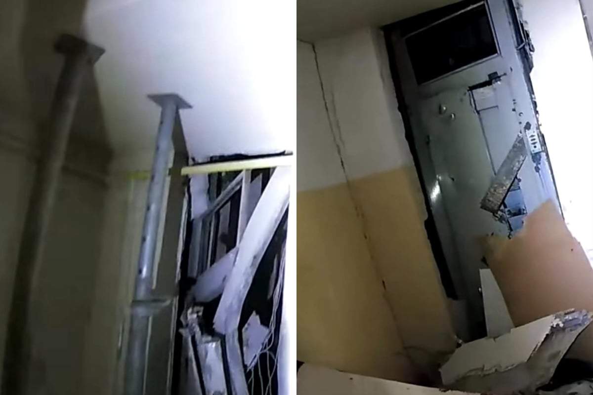 Așa arată acum scara blocului din Rahova după explozie