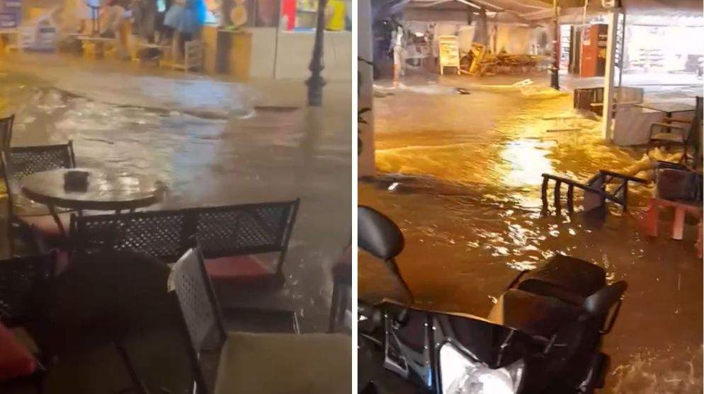 Colaj foto cu inundațiile din Grecia