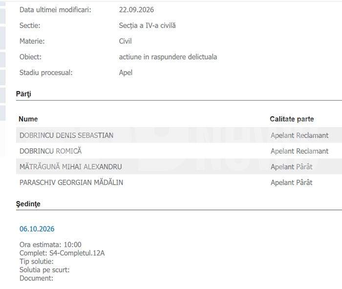 Sebastian Dobrincu ajunge în fața judecătorilor. Ce probleme are tânărul milionar cu Poliția