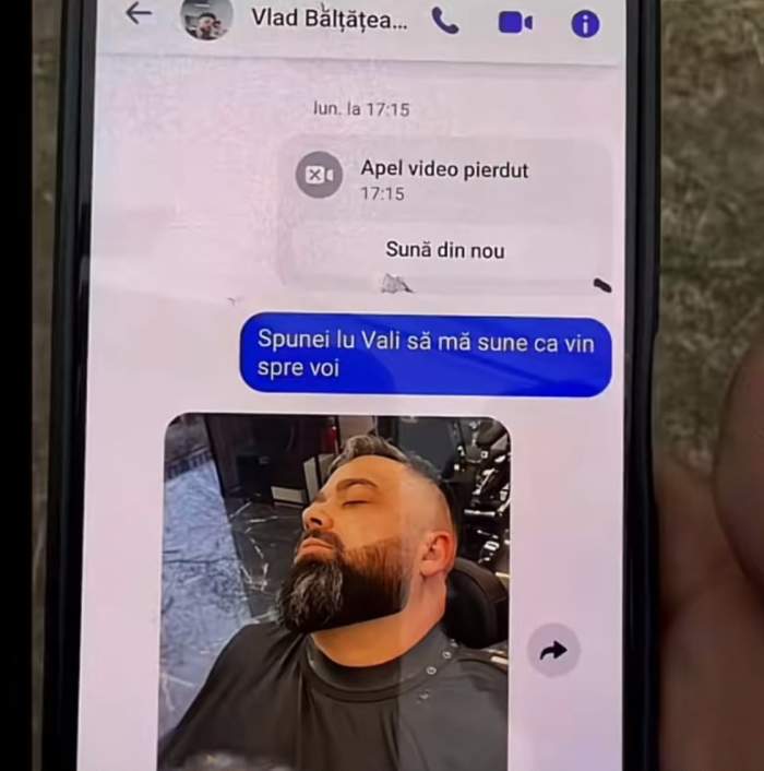 Mesajele dintre Vlad și tatăl Valentinei