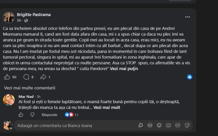 Cum a reacționat Brigitte Păstramă, după ce Ilie Năstase a acuzat-o că l-a înșelat. Ce spune despre episodul când ar fi fost dată afară din casă