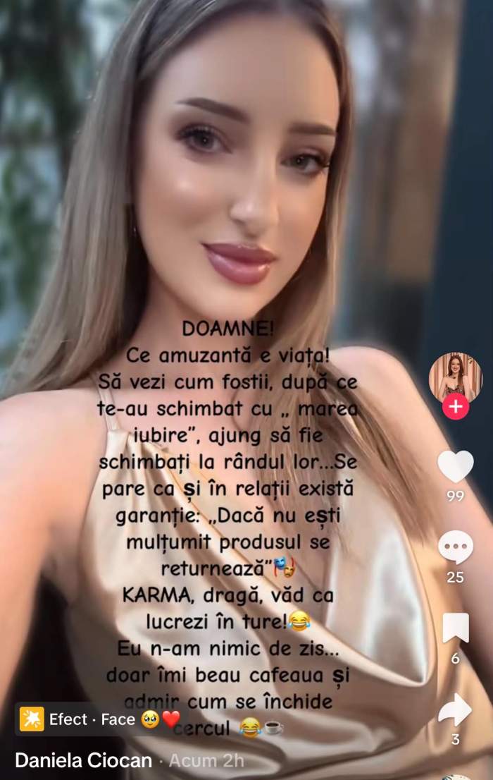 Daniela Ciocan de la Mireasa, sezonul 13, ironie la adresa lui Mihai, fostul ei iubit: „Karma lucrează în ture”