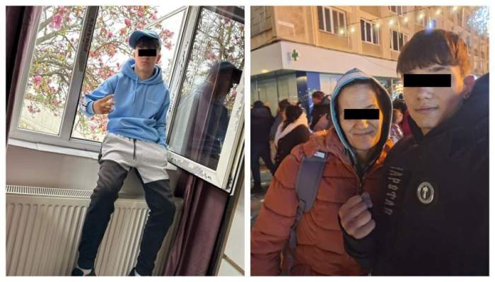 Colaj foto cu presupusul criminal de 15 ani și mama lui