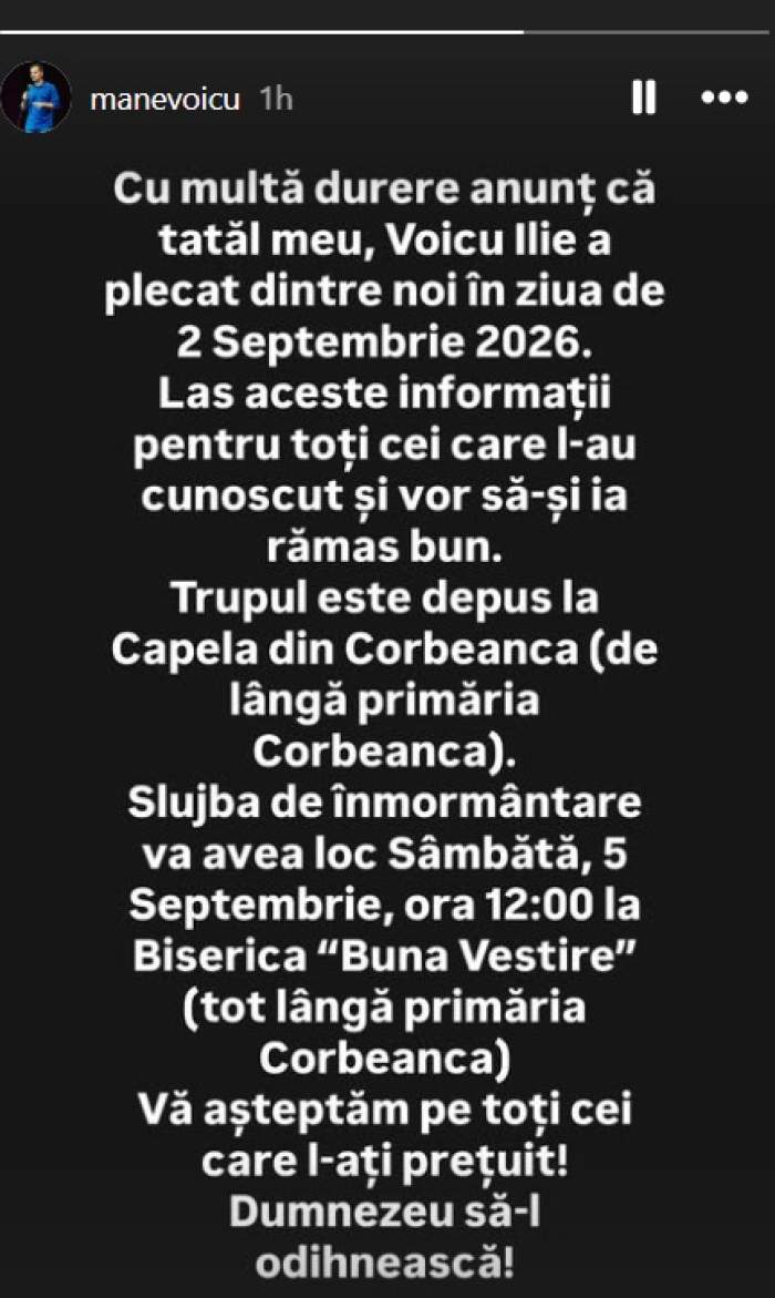 Mesaj Mane Voicu