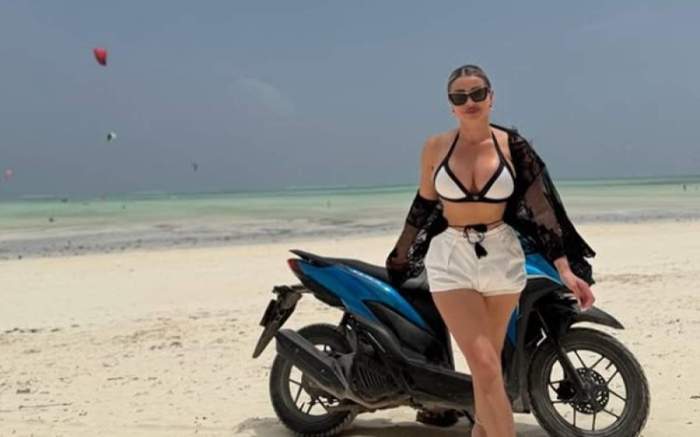 roxana serbanescu pe un motor