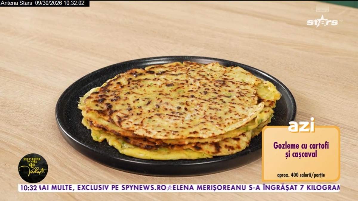 Gözleme cu cartofi și cașcaval. Rețeta lui Chef Horia Manea