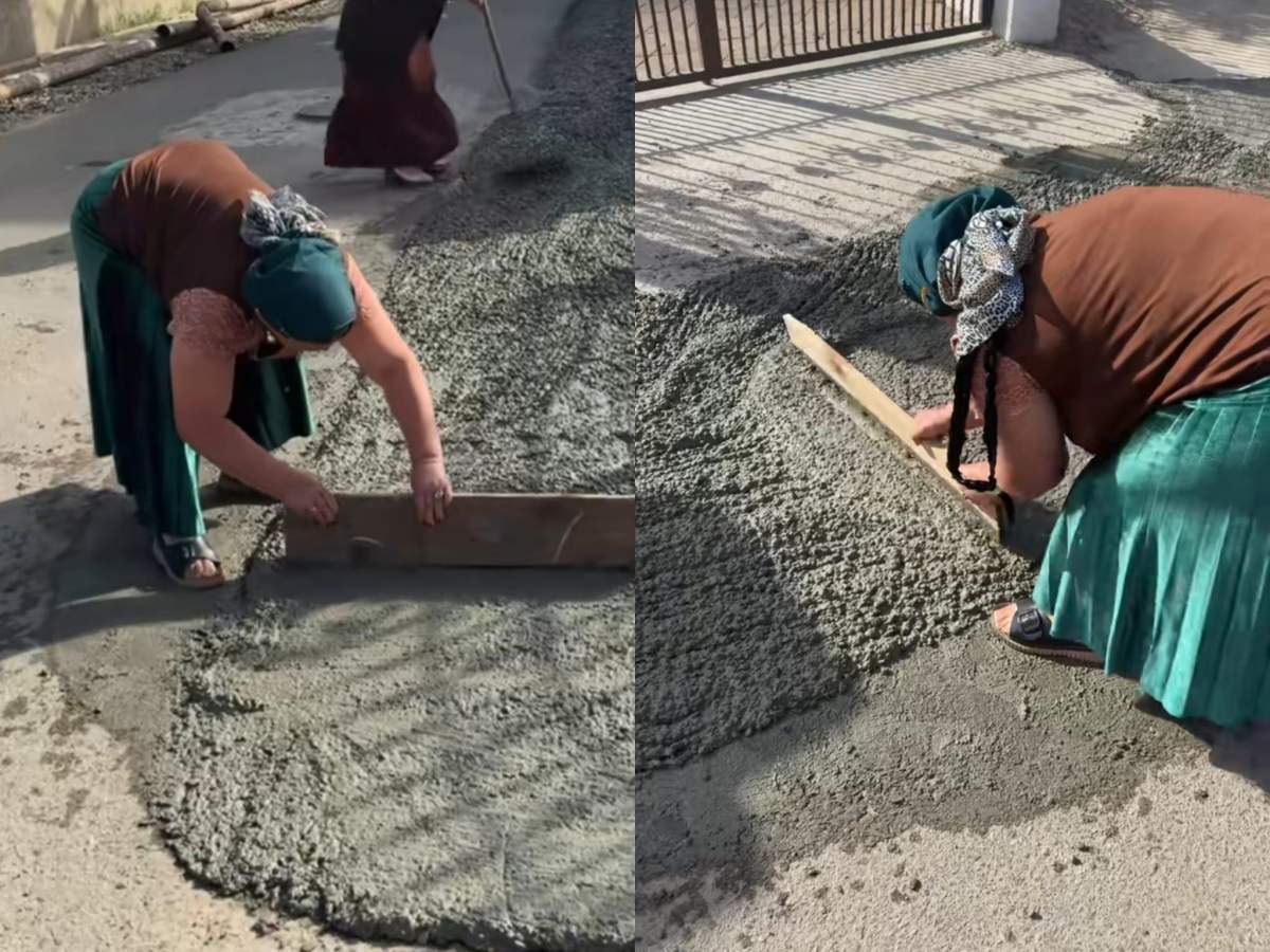 femei care și-au turnat beton