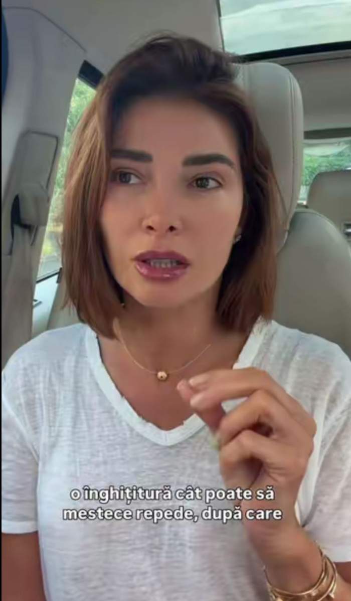Alina Pușcaș în mașină