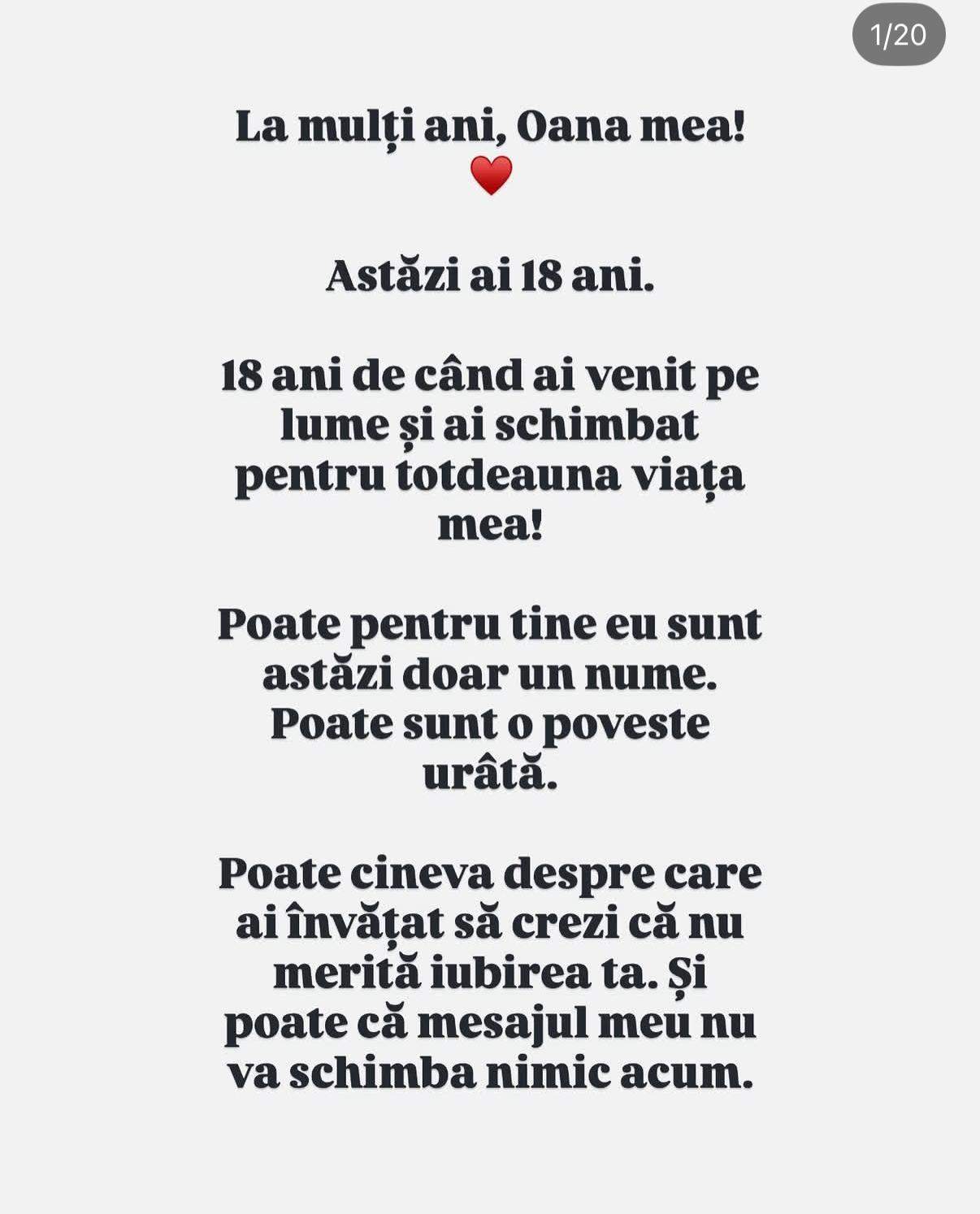 Roxana Blagu, mesaj emoționant pentru fiica ei, la majorat. Ce i-a transmis Oanei după 13 ani de când trăiesc separate: