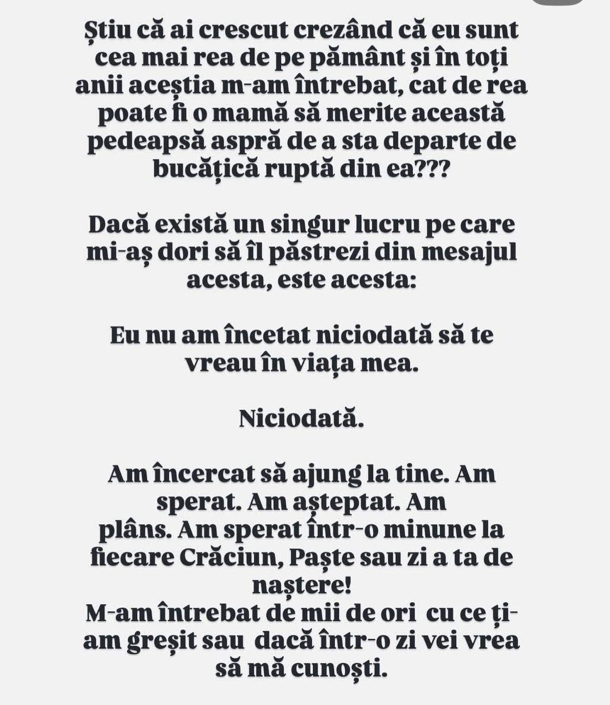 Roxana Blagu, mesaj emoționant pentru fiica ei, la majorat. Ce i-a transmis Oanei după 13 ani de când trăiesc separate: