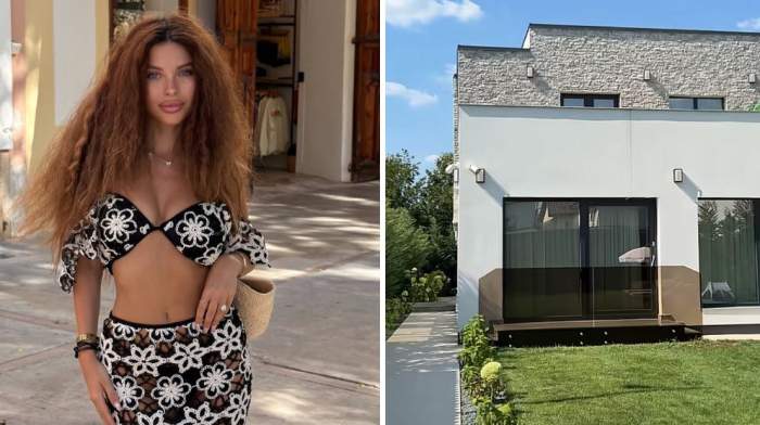 Colaj foto cu Valerie Lungu și casa ei